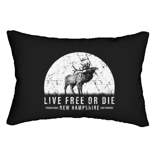 Live Free or Die New Hampshire Hiking Lumbar Pillows
