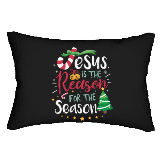 Jesus is the reason for the season Lumbar Pillows