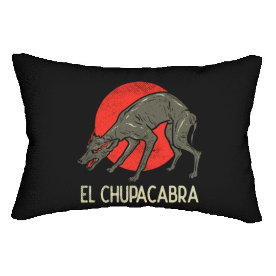 Chupacabra, Cryptid, Cryptozoology, Funny Chupacab Lumbar Pillows