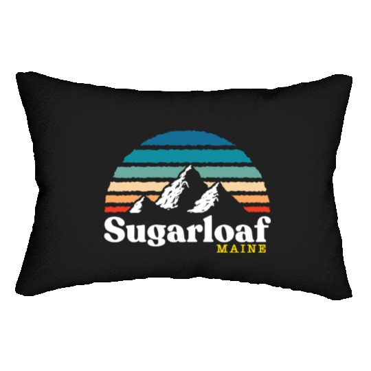 Sugarloaf Maine Usa Ski Resort 1980S Retro Gift Te Lumbar Pillows