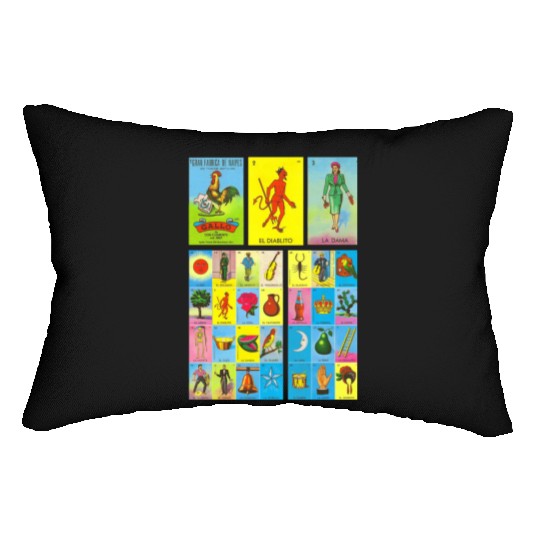 Loteria Mexican Lumbar Pillows