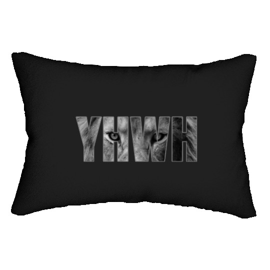 YHWH Yahweh God Lion Gift Lumbar Pillows