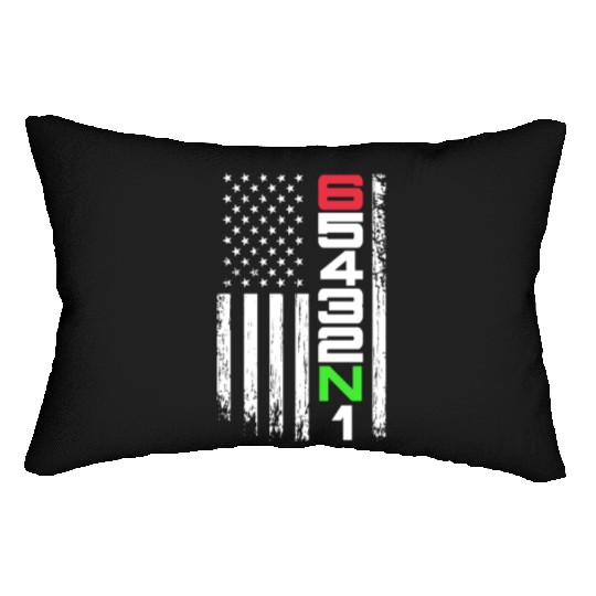 65432N1 Gear Motorcycle USA American Flag Lumbar Pillows