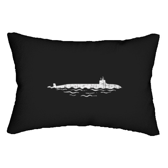 US Navy Submarine Vessel Vintage Submariner Lumbar Pillows