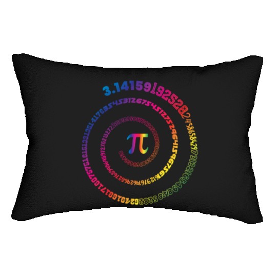 Pi Day Lumbar Pillows Spiral Pi Math Lumbar Pillows for Pi Day 3.14