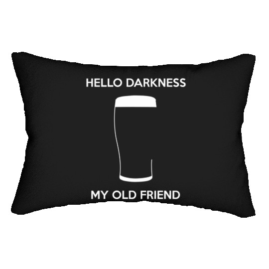 Hello Darkness My Old Friend - Draught Beer Lumbar Pillows