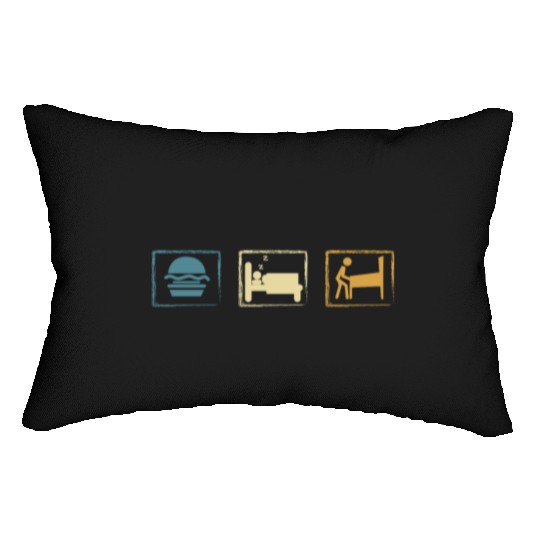 Retro Pinball Eat Sleep Pinball Lumbar Pillows