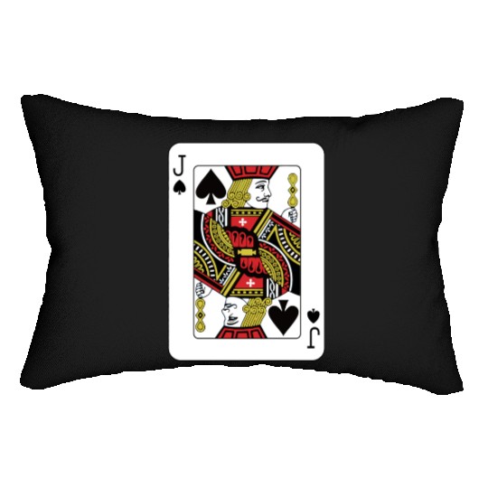 Jack Of The Spades Playing Card Poker Lumbar Pillows