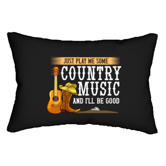Country Music Gift Song Western Girl Lumbar Pillows