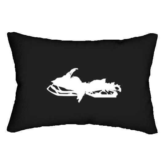 Michigan Snowmobile Upper Peninsula Snowmobiling Lumbar Pillows