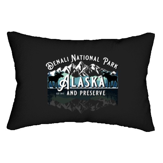Denali National Park Alaska Ak Usa Moose Souvenir Lumbar Pillows