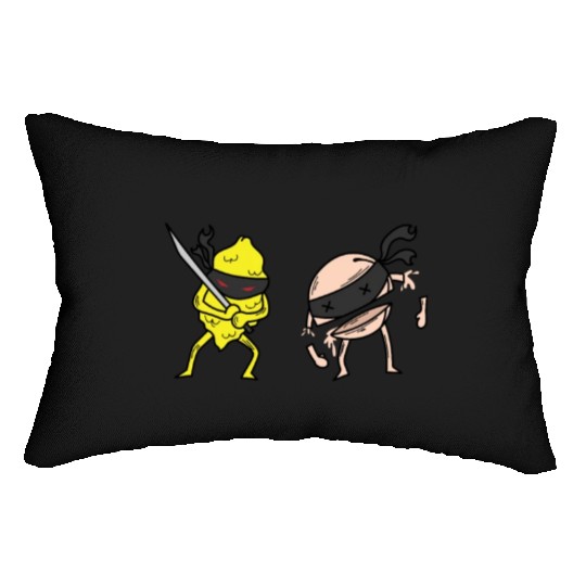 Iced Tea Lemon and Peach Fight Lumbar Pillows