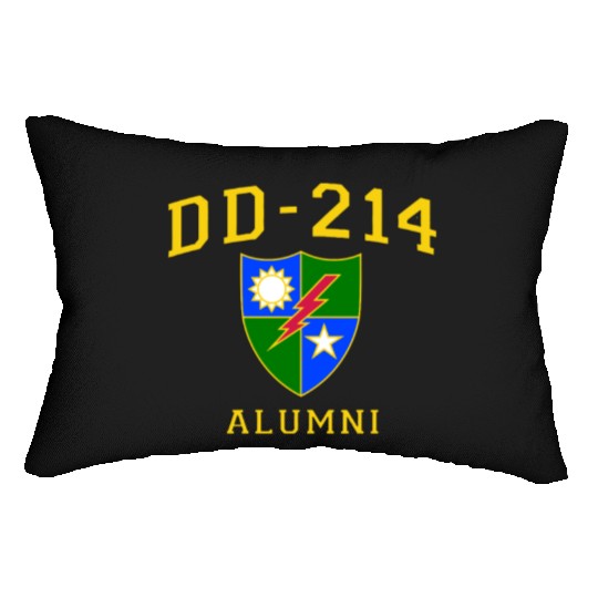 US Army Ranger Veteran DD214 Alumni Logo Insignia Lumbar Pillows