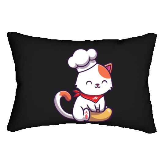 Chef Cute Cat Baking Lumbar Pillows