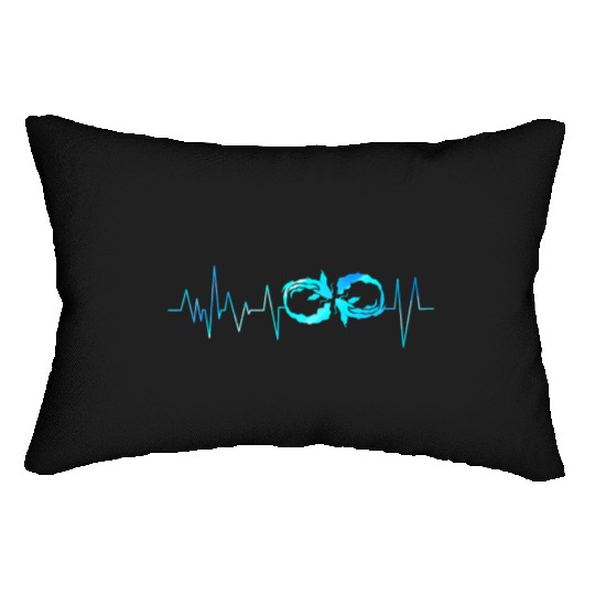 Koi Fish Heartbeat - Japanese Nishikigoi Carp Pond Lumbar Pillows