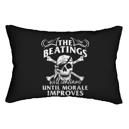 Beatings Continue Until Morale Improves Novelty Lumbar Pillows