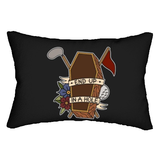 Golf coffin Golf ball End up in a whole Lumbar Pillows