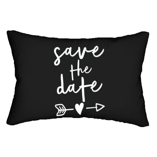 Bride Couple Engagement Save The Date Wedding Lumbar Pillows