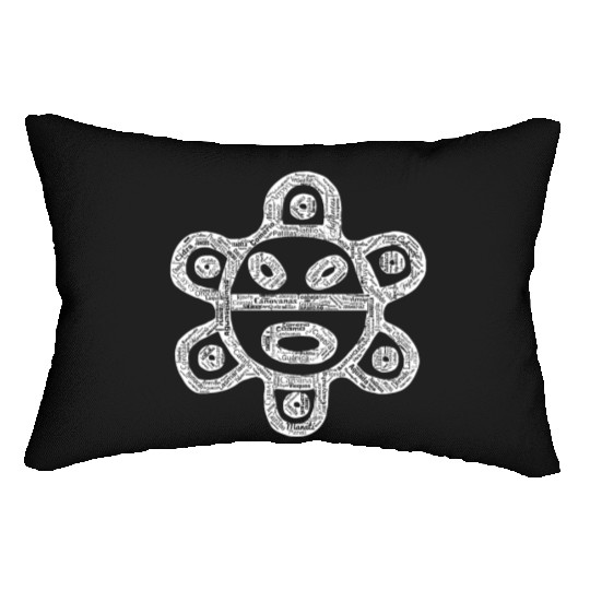 Taino Sun Puerto Rico Cities And Towns Boriken Bor Lumbar Pillows