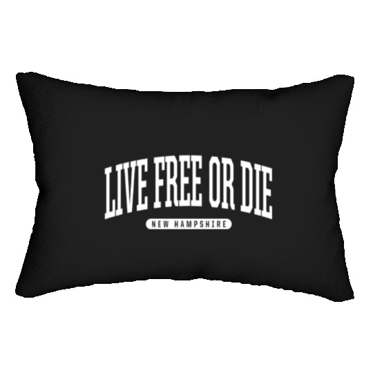 College Style Live Free Or Die New Hampshire Souve Lumbar Pillows