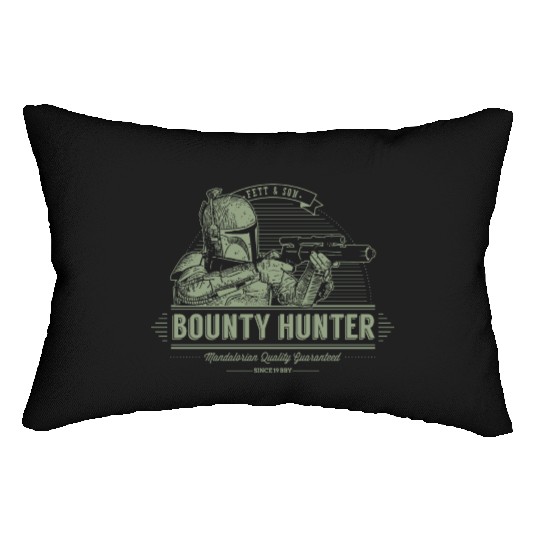 Boba Fett and son Bounty hunter Lumbar Pillows