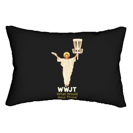 Disc Golf What Would Jesus Throw Ultimate Frisbee Lumbar Pillows