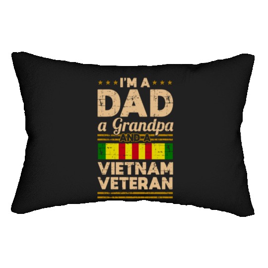 Dad Grandpa Vietnam Veteran Vintage Lumbar Pillows