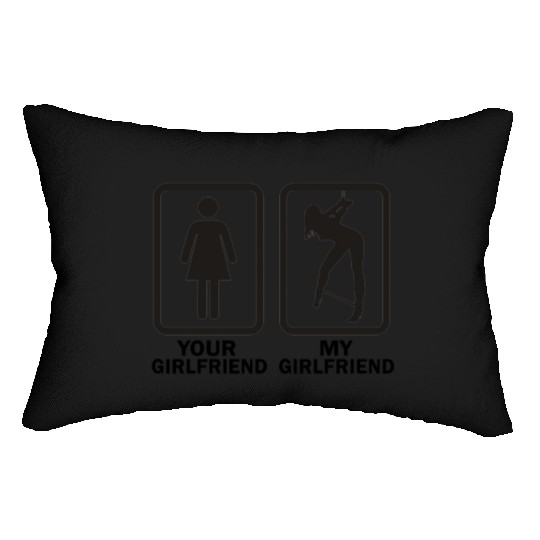 your girlfriend vs my girlfriend funny bdsm Lumbar Pillows