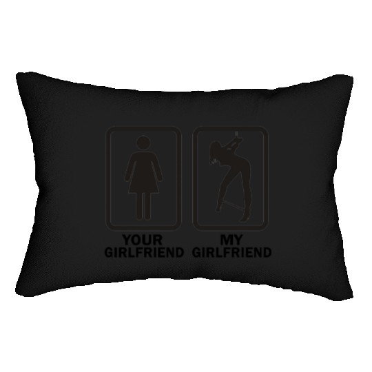 your girlfriend vs my girlfriend funny bdsm Lumbar Pillows