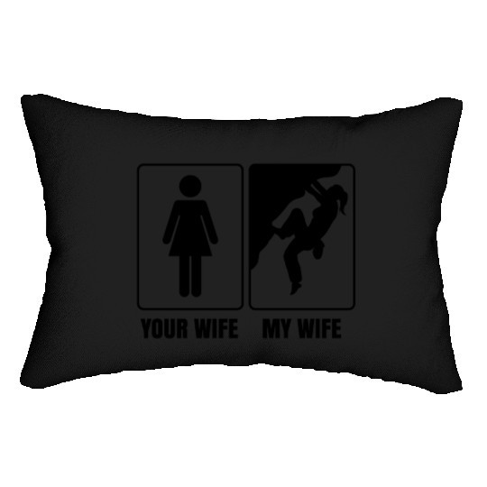 Rock Climbing Free Climber Saying Bouldering Lumbar Pillows