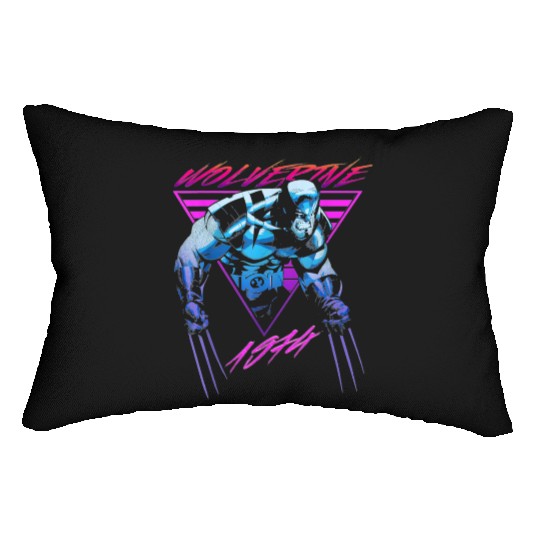 M-a-r-v-e-l W-o-l-verine Neon Retro Logan Graphic Lumbar Pillows