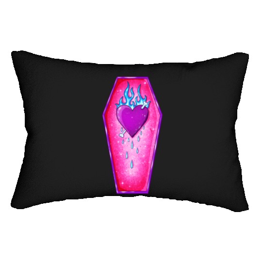 Pastel Goth Love Coffin Heart Lumbar Pillows
