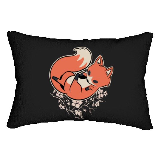 Sakura Fox Cherry Blossom Lumbar Pillows