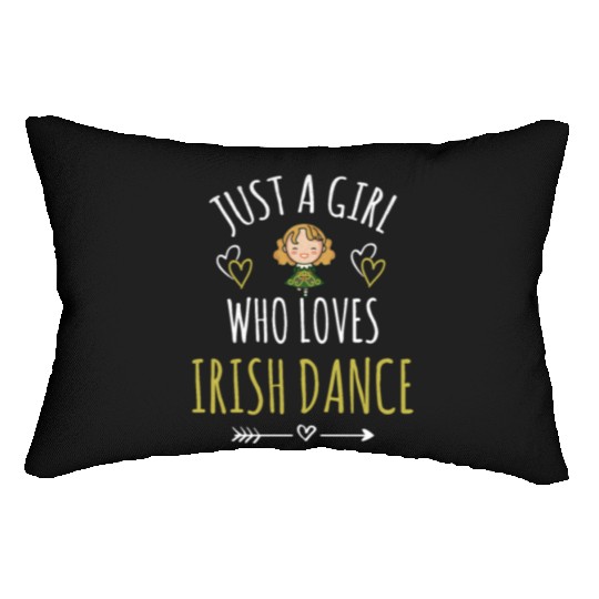 A Girl Who Loves Irish Dance Gift St Patrick's Day Lumbar Pillows