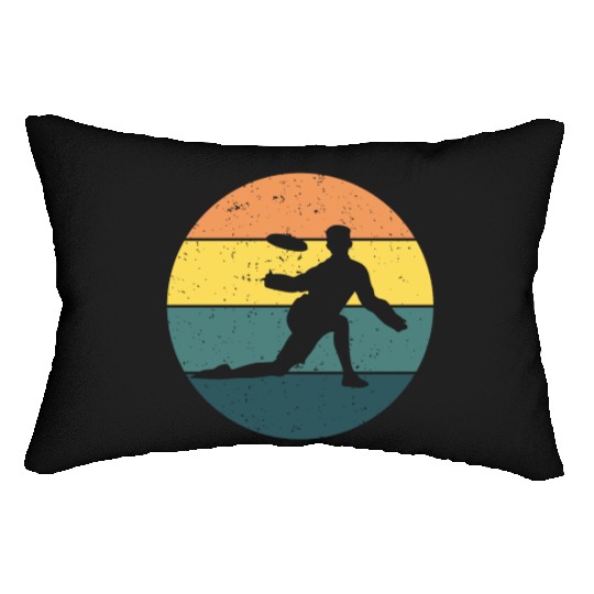 Vintage retro Ultimate Frisbee Game Disc Sports Lumbar Pillows