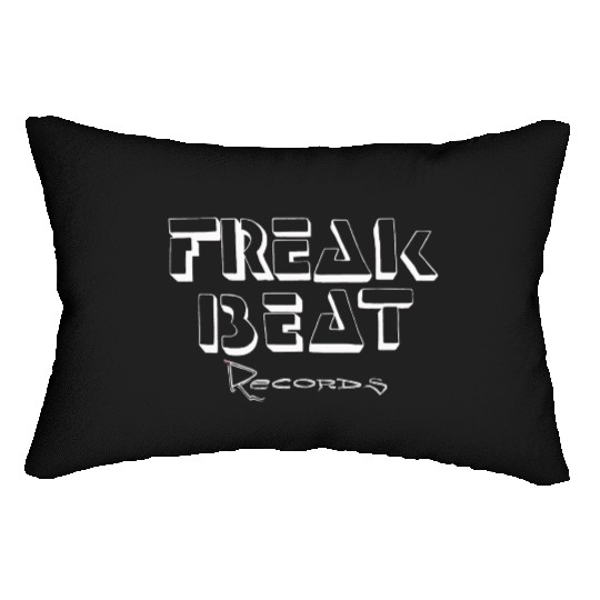 Freak Beat Records White Lumbar Pillows