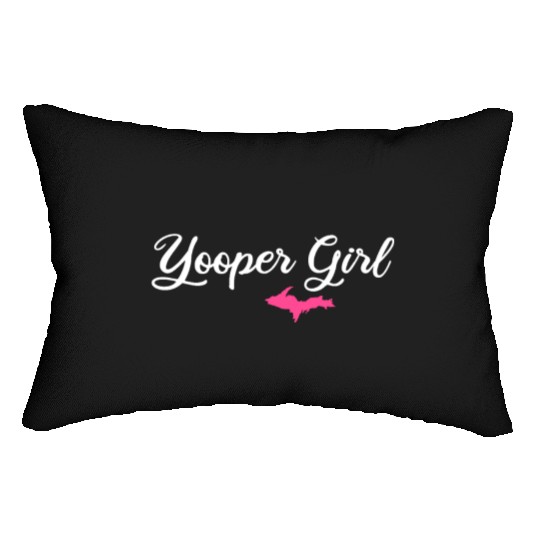 yooper girl, upper peninsula gifts Lumbar Pillows