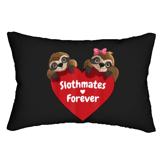 Romatic Sloth Valentines Lumbar Pillows Girl Couples Sloths