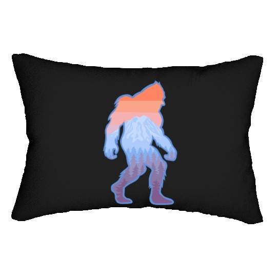 Mt Rainier Bigfoot Sasquatch Lumbar Pillows