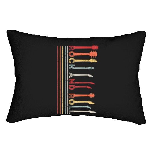 Classic Rock And Roll Vintage Lumbar Pillows Concert Band
