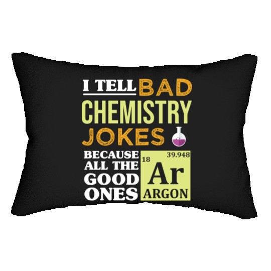 Funny Science Argon Periodic Table Chemistry Jokes Lumbar Pillows