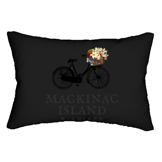 Mackinac Island Bike Michigan Lumbar Pillows