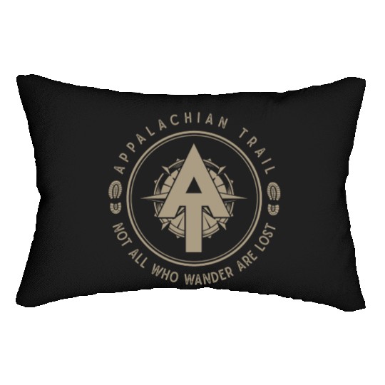 Appalachian Trail Logo Hiking Wander in the US Lumbar Pillows