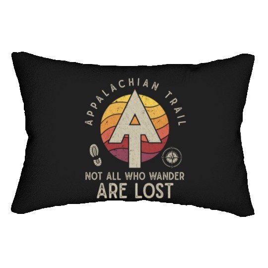 Appalachian Trail Logo Hiking Wander in the US Lumbar Pillows
