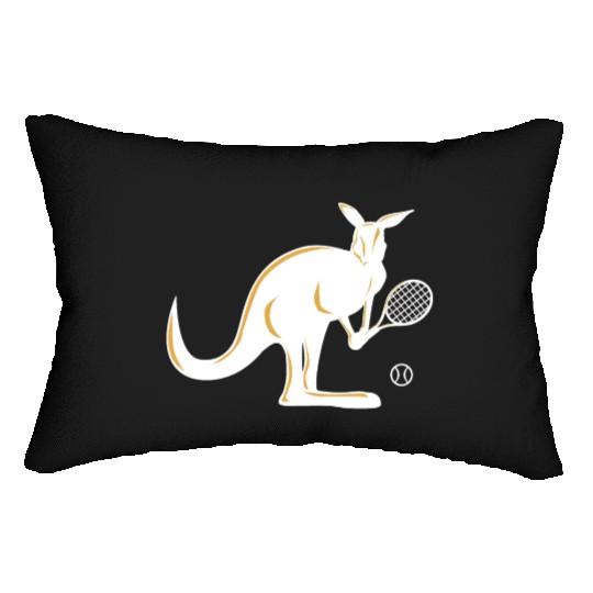 Australia Kangaroo Tennis Player Funny Gift Idea Lumbar Pillows