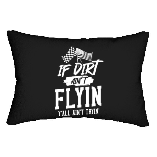 Dirt Track Racing Gift Sprint Car Racing Lumbar Pillows