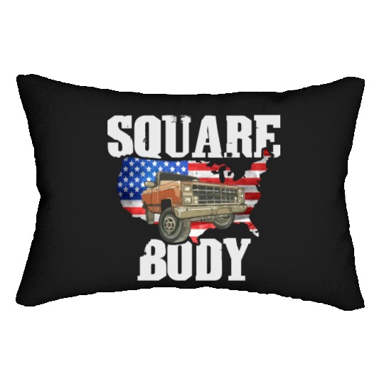 Square Body - American Flag Truck Lovers Lumbar Pillows
