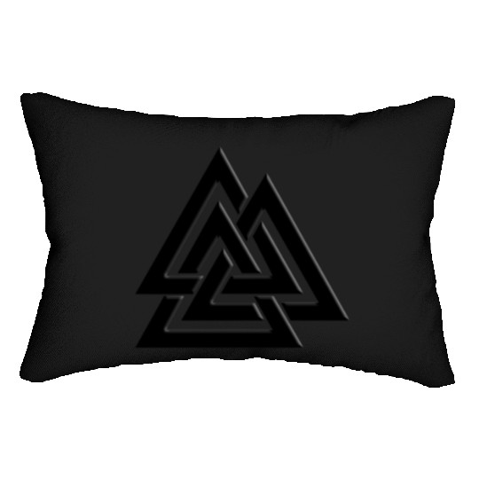 Valknut Pagan Viking Germanic Triangles Symbol Lumbar Pillows
