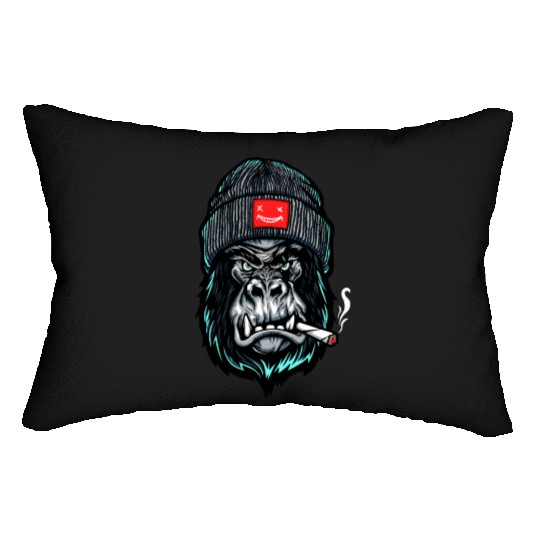Hypebeast, Gorilla, Ape, Street Gorilla Lumbar Pillows