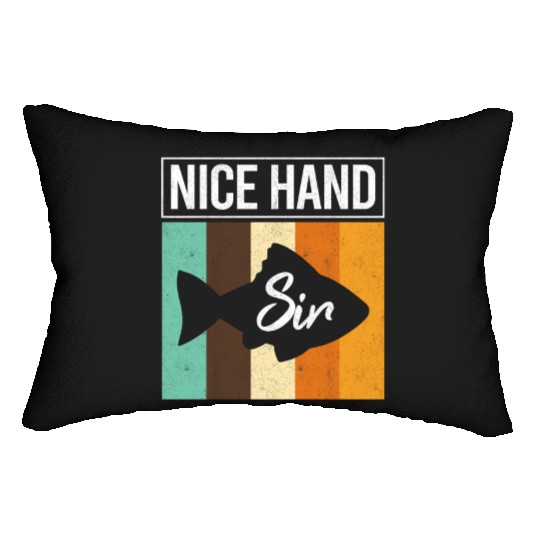 Nice Hand Sir Funny Poker Fish Gambler Texas Lumbar Pillows